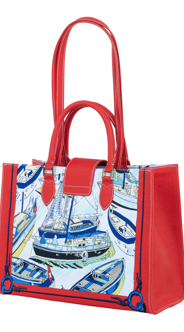 Audrey Tote_Medium_Canne New_Red