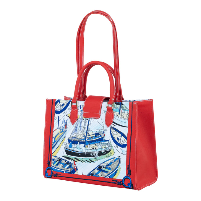 Audrey Tote_Medium_Canne New_Red