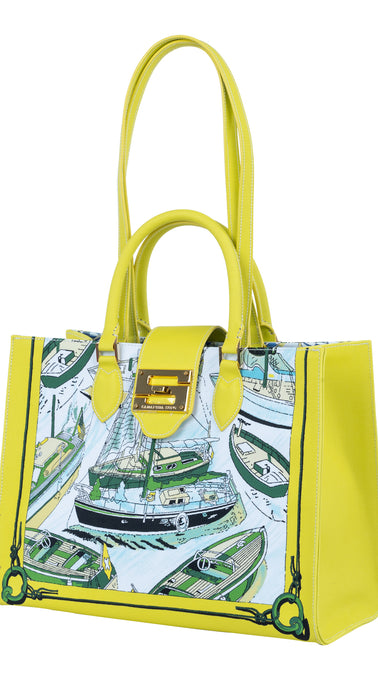 Audrey Tote_Medium_Canne New_Yellow