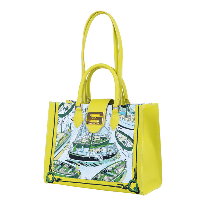 Audrey Tote_Medium_Canne New_Yellow