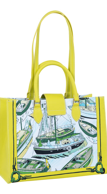 Audrey Tote_Medium_Canne New_Yellow