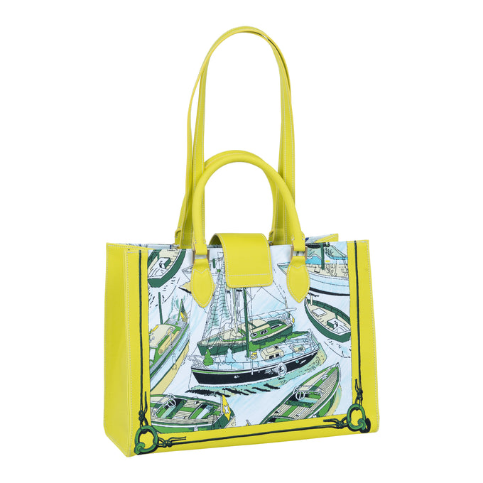 Audrey Tote_Medium_Canne New_Yellow