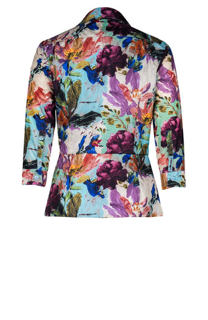 Samantha Shirt 3/4 Sleeve Poliamide Taffta (Carmella Flower)