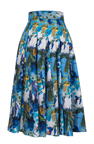 Samantha Skirt Midi Plus Length Poliamide Taffta (Carmella Flower)