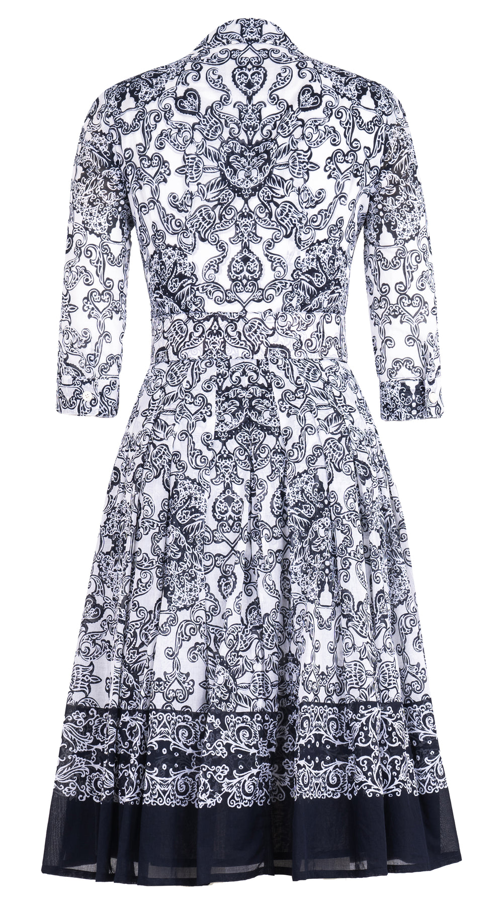 Audrey Dress #4 Shirt Collar 3/4 Sleeve Long Length Musola (Casanova Bandana Small) @3