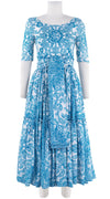 Melanie Dress #1 Boat Neck 1/2 Sleeve Midi Plus Length Cotton Musola (Casanova Bandana)