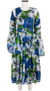 Florance Dress #4 Crew Neck Sleeveless Midi Length Cotton Musola (Casanova Rose All Over Bright)