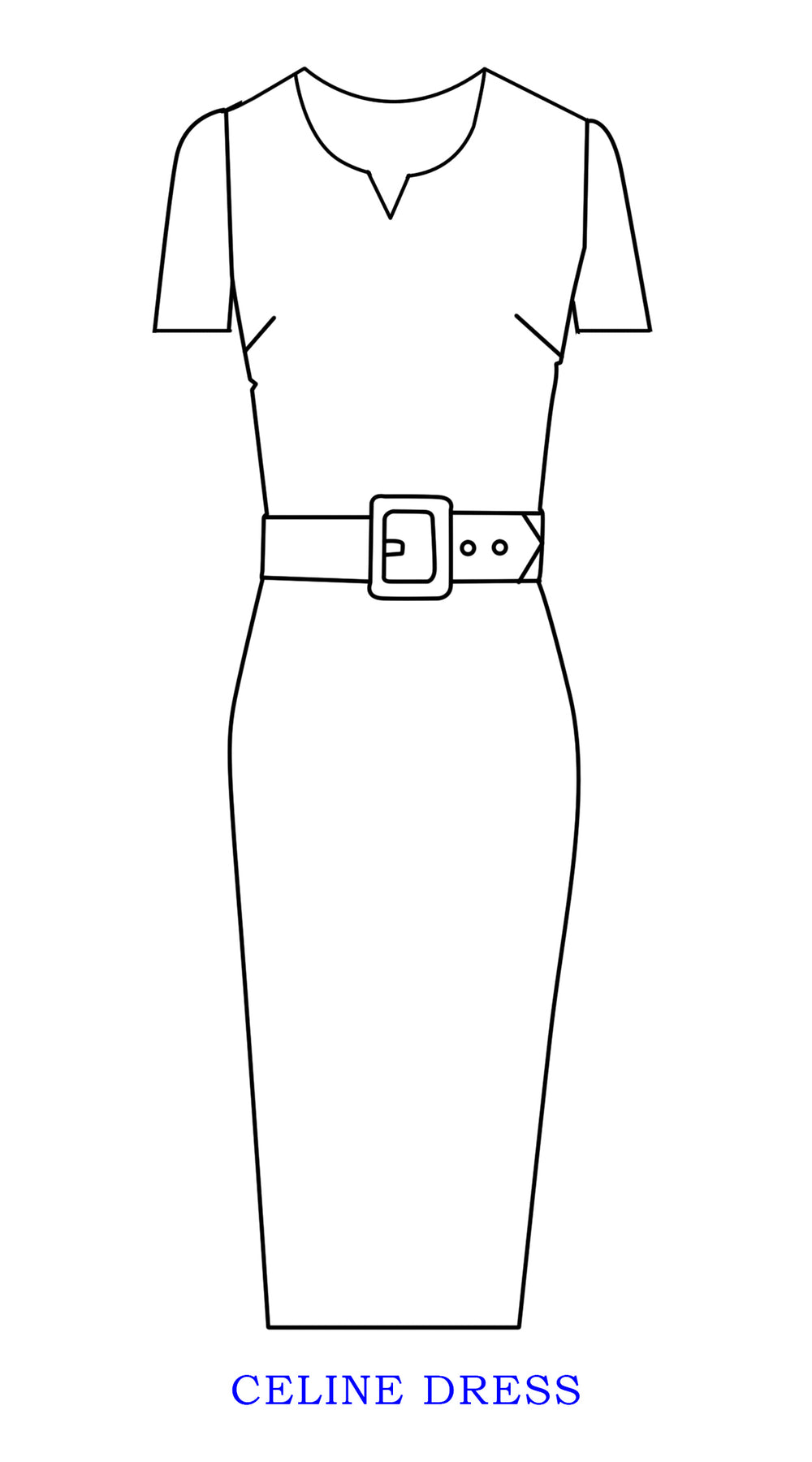 Celine Dress Crew Slit Neck Short Sleeve Midi Length Cotton Dobby Stretch (Fairy Tail Flower)