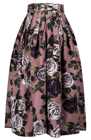 Irene Skirt Midi Length Poliamide Taffta (Charlotte Rose Dark)