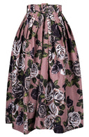 Irene Skirt Midi Length Poliamide Taffta (Charlotte Rose Dark)