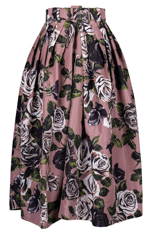 Irene Skirt Midi Length Poliamide Taffta (Charlotte Rose Dark)