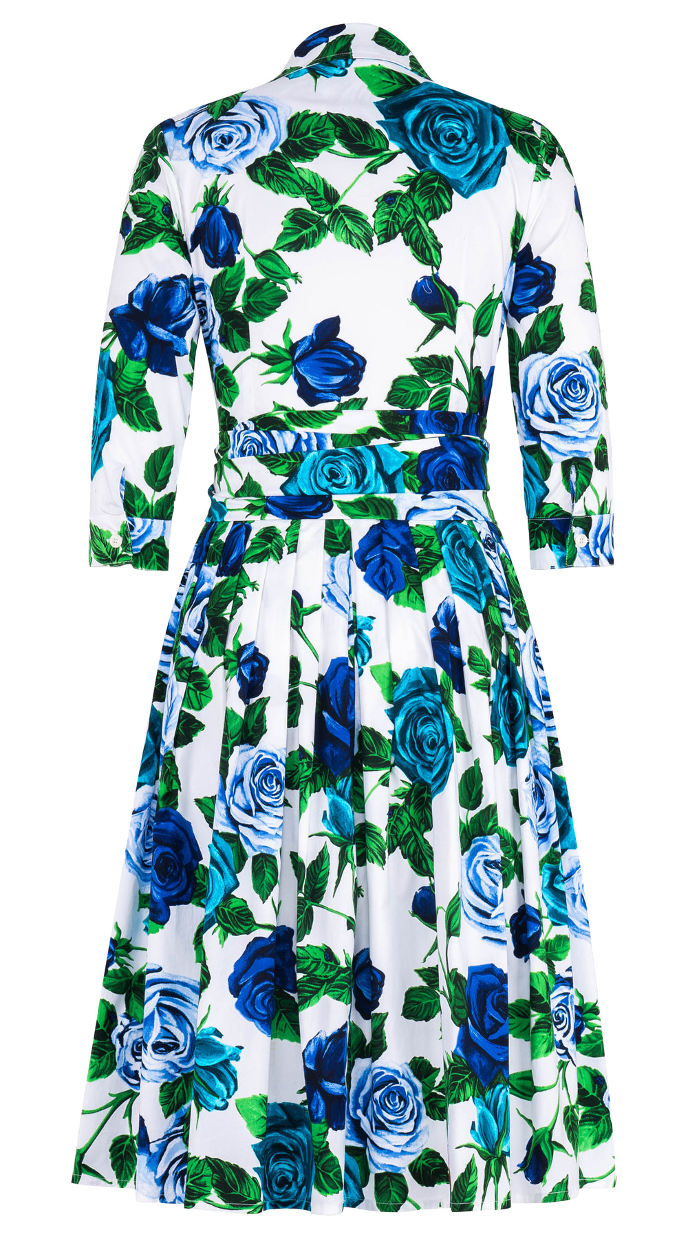 Audrey Dress #2 Shirt Collar Long Length Cotton Stretch (Charlotte Rose) @6