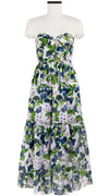 Melanie Dress Tube Bra Smock Strapless Ankle Length Cotton Musola (Cherry Blossom)
