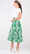 Aster Skirt #1 with Belt Midi Length Cotton Musola (Cherub Tile)