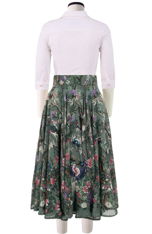 Aster Skirt Midi Plus Length Wool (Chinoi Magnolia) - Dusty Green