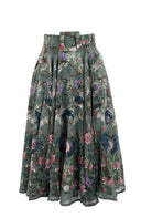Aster Skirt Midi Plus Length Wool (Chinoi Magnolia) - Dusty Green