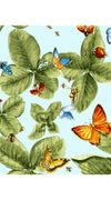 Aster Dress Shirt Collar 3/4 Sleeve Midi Plus Length Cotton Musola (Clover Butterfly Small)