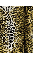 Aster Dress Shirt Collar 3/4 Sleeve Midi Length Wool Musola  (Colombo Leopard)