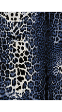 Aster Dress Shirt Collar 3/4 Sleeve Midi Length Wool Musola  (Colombo Leopard)