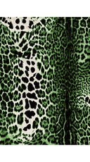 Aster Dress Shirt Collar 3/4 Sleeve Midi Length Wool Musola  (Colombo Leopard)