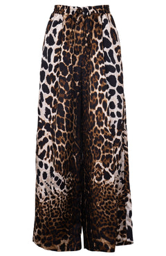 Leah Pants Silk Twill (Colombo Leopard)