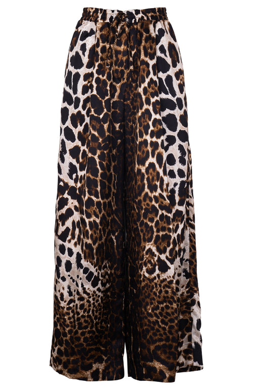 Leah Pants Silk Twill (Colombo Leopard)