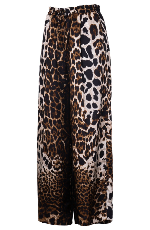 Leah Pants Silk Twill (Colombo Leopard)