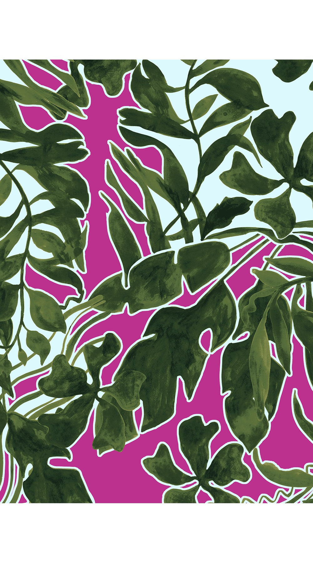 Laurent Dress Shirt Collar 3/4 Sleeve Long Length Cotton Stretch (Como Lake Garden Pastel)