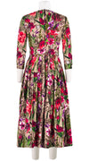 Florance Dress #2 Crew Neck 3/4 Sleeve Midi Length Cotton Stretch (Copenhagen Botanic Big)