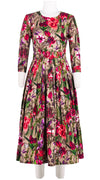 Florance Dress #2 Crew Neck 3/4 Sleeve Midi Length Cotton Stretch (Copenhagen Botanic Big)