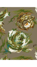 Audrey Dress #7 Shirt Collar 3/4 Sleeve Midi Length Poliamide Taffta (Crayon Flower)