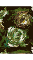 Audrey Dress #7 Shirt Collar 3/4 Sleeve Midi Length Poliamide Taffta (Crayon Flower)