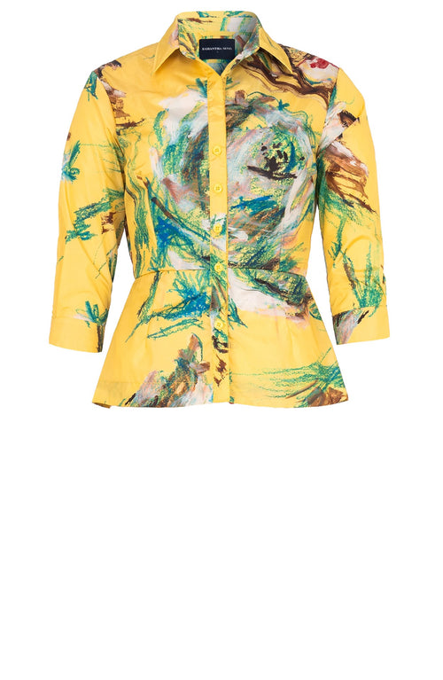 Dianne Shirt Poliamide Taffta (Crayon Flower)