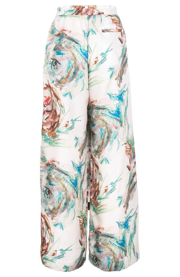 Nova Pants Silk Twill (Crayon Flower)