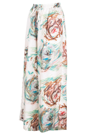 Nova Pants Silk Twill (Crayon Flower)