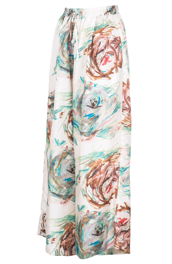 Nova Pants Silk Twill (Crayon Flower)