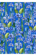 Aster Dress Shirt Collar 3/4 Sleeve Midi Plus Length Cotton Musola (Crocus Hyacinth Bright)