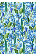 Audrey Dress #4 Shirt Collar 3/4 Sleeve Midi Length Cotton Stretch (Crocus Hyacinth Pastel)