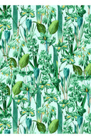 Audrey Dress #1 Shirt Collar 3/4 Sleeve Long Length Cotton Stretch (Crocus Hyacinth Pastel)