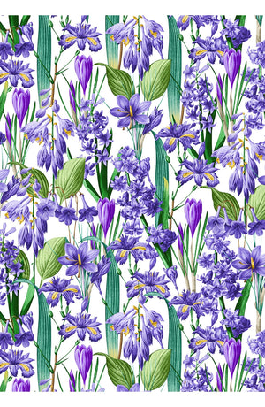 Aster Dress Boat Neck Sleeveless Midi Length Cotton Musola (Crocus Hyacinth White)