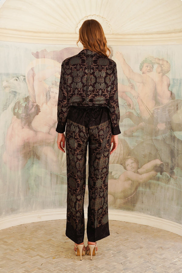 Pajama Shirt & Pajama Pants Silk Twill (Damasco)