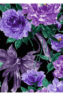 Eva Dress Crew Neck 3/4 Sleeve Maxi Length Cotton Musola (Darby Rose Ground)