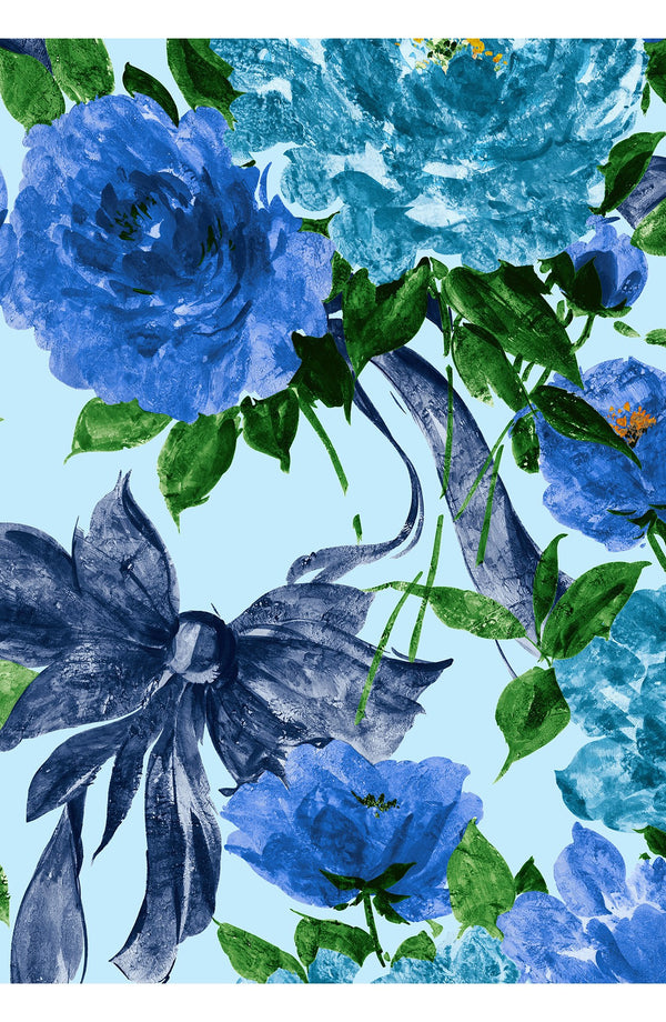 Eva Dress Crew Neck 3/4 Sleeve Maxi Length Cotton Musola (Darby Rose Pastel)