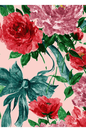 Terry Dress Shirt Collar 3/4 Sleeve Midi Plus Length Poliamide Taffta (Darby Rose Pastel)