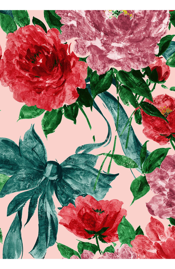 Terry Dress Shirt Collar 3/4 Sleeve Midi Plus Length Poliamide Taffta (Darby Rose Pastel)