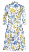 Audrey Dress #1 Shirt Collar 3/4 Sleeve Regular Length Cotton Stretch (Darts Hill Garden)