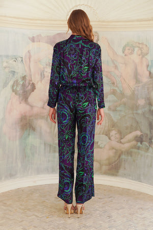 Pajama Shirt & Pajama Pants Silk Twill (Deco)