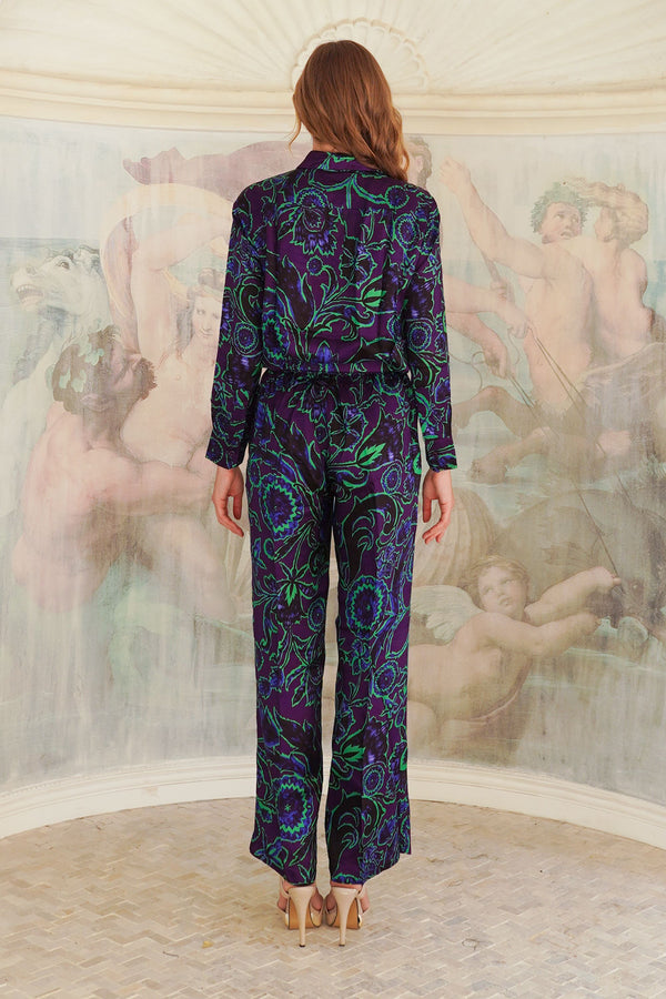 Pajama Shirt & Pajama Pants Silk Twill (Deco)