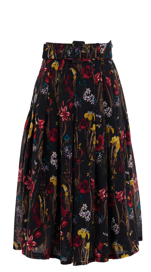 Zeller Skirt Midi Length Wool(Delanica Flower) @3 M-XL