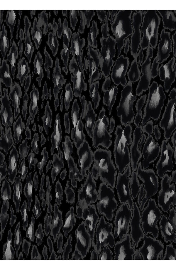 Audrey Dress #1 Shirt Collar 3/4 Sleeve Long Length Cotton Stretch (Dior Leopard Dark)